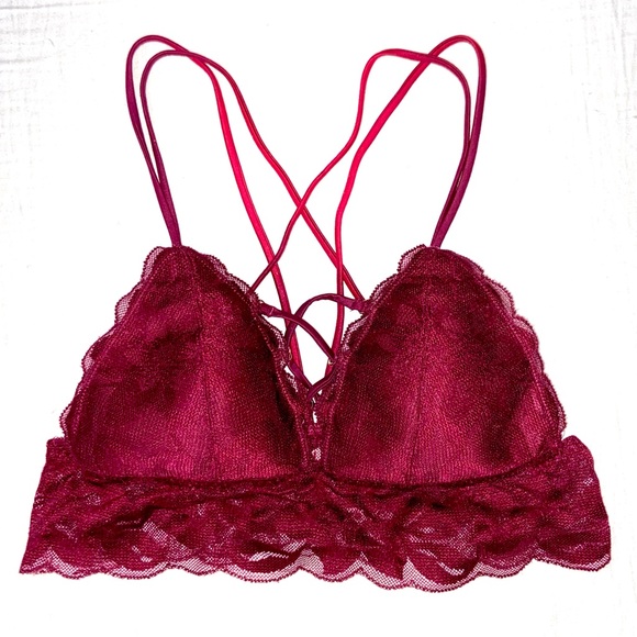 Victoria's Secret PINK Lace Strappy Lightly Lined Triangle Bralette - Picture 3 of 5